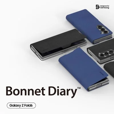 Cover Samsung Z Fold 6 Bonnet Diary Flip Case Araree - Black